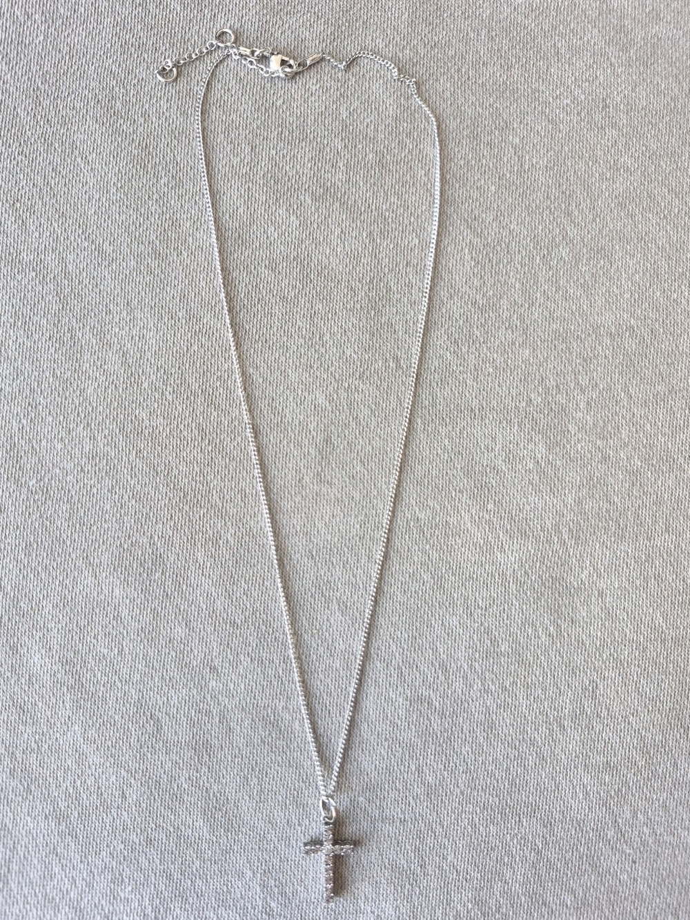 Silver Cross Pendant Necklace - Elegant Women’s Jewelry